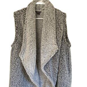 Eddie Bauer Gray Sherpa Vest